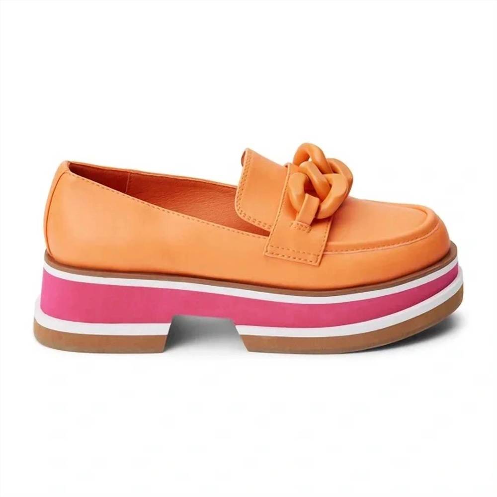 Matisse Orange Pink Platform Loafer